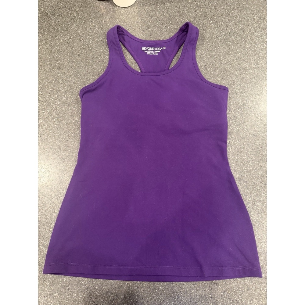 Beyond Yoga Spacedye Step Up Racerback Tank Purple Large